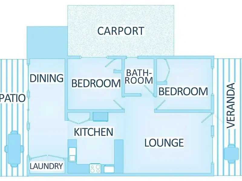 2 Bedroom Floorplan