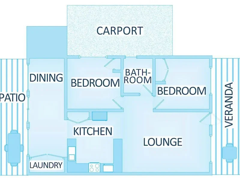 2 Bedroom Floorplan